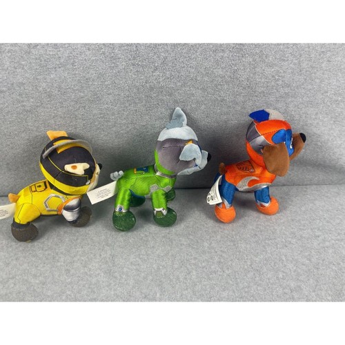 Paw Patrol Pup Pals Lot of 3 Dog Plush Stuffed Animals Rocky, Rubble & Zuma 8-9" - Picture 5 of 8