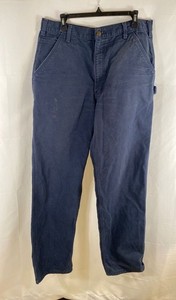 Carhartt B11 Midnight Washed Duck Work Dungaree Carpenter Pants Tag 36x36