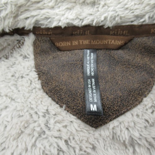 Chaleco de vuelo KUHL para mujer mediano crema difuso estiba capucha cremallera completa chaqueta sin mangas - Imagen 6 de 12