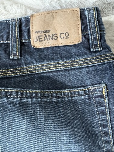 Wrangler Jeans Size 36x30 Mens Denim Cotton Mens Dark Wash - Picture 6 of 7