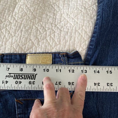 South Pole Girl Jeans 16 Skinny Denim Glam retro Y2K Raime Cotton Top Stitching - Picture 5 of 13