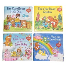 Vintage Set of 4 Care Bears 1983 Random House Soft Cover Books Mini Paperback