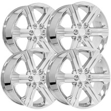 Set Of 4 Oe Wheels Cv60 24x10 6x5.5 30mm Chrome Wheels Rims 24 Inch Set Of 4 Oe Wheels Cv60 24x10 6x5.5 30mm Chrome Wheels Rims 24 Inch