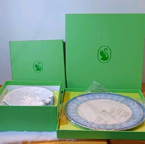 Swarovski x Rosenthal Signum Azure Porcelain Cereal Bowl & Salad/Dessert Plate - Picture 21 of 22