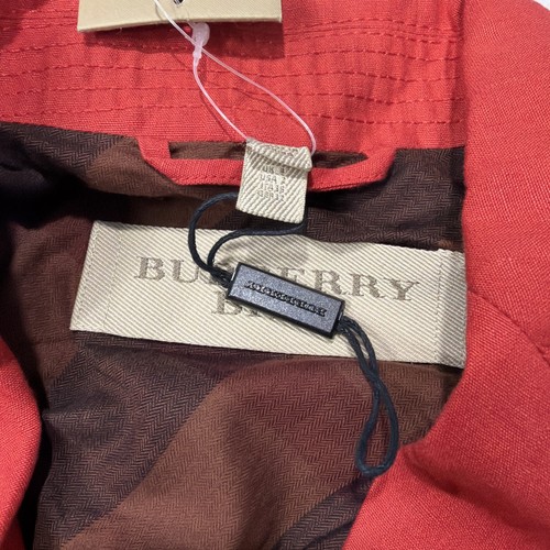 Burberry Brit Linen Jacket Orange Red Size US 2. Read Description - Picture 2 of 12