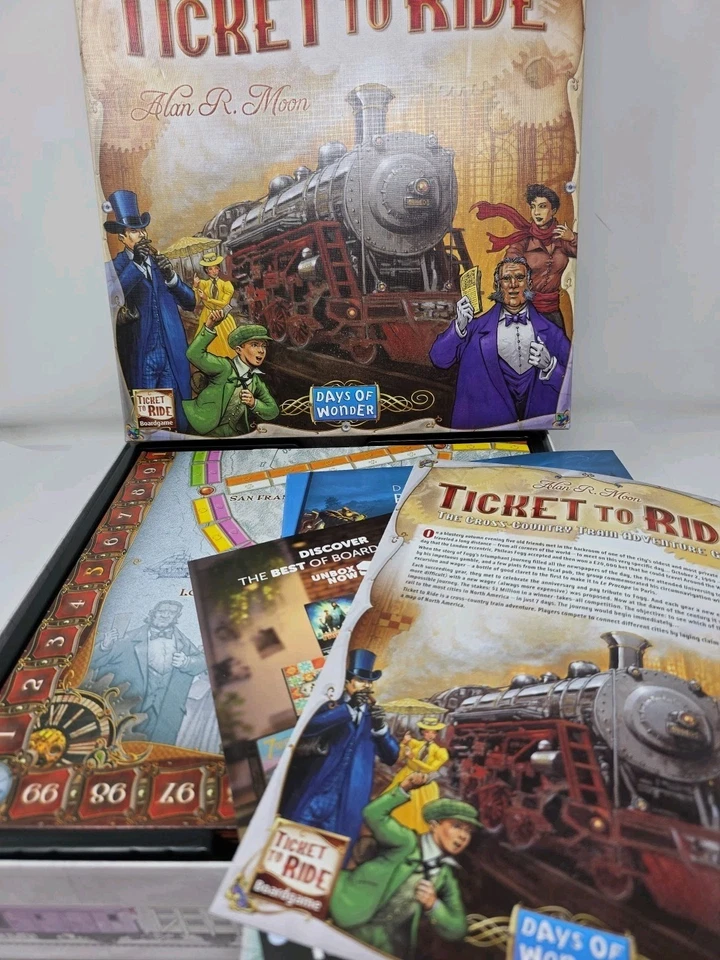 Days of Wonder Ticket To Ride  Alan R. Moon Train Adventure Board Game Complete - Image 3 of 4