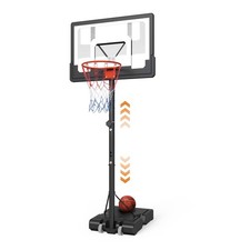 Portable Basketball Hoop for Home Outdoor Use, Adjustable Height, Shatterproo...
