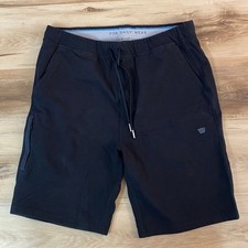 Mack Weldon Ace Sweatshort Mens Large Black Cotton Spandex Drawstring Gym Shorts