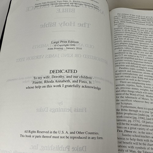 KJV Dake's Annotated Reference Bible LARGE PRINT Leather Red Letter -oversize VG - Picture 13 of 24