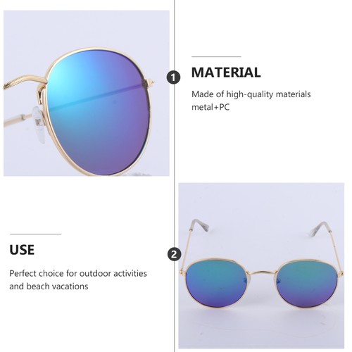 2Pcs Retro Sunglasses Frame Glasses for Women and Men Stylish Look - Picture 12 of 12