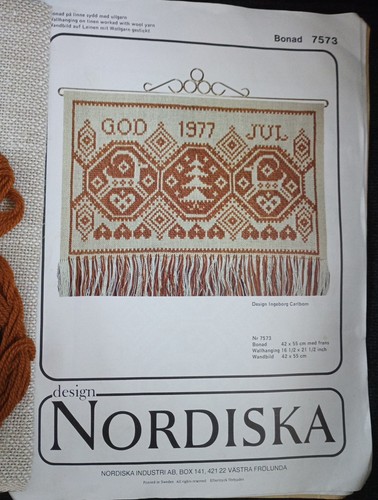 Swedish Nordiska Niab Christmas Bonad Kit 1977 Mcm No Metal Ware - Picture 2 of 6
