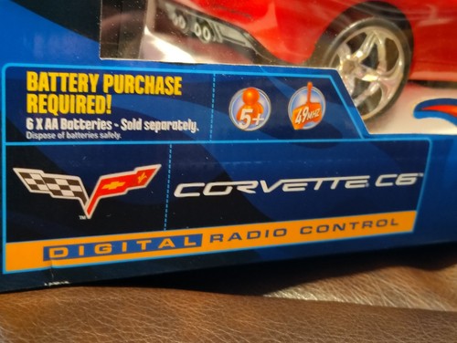 NEW 2007 Mattel HOT WHEELS RC Red Corvette C6 Kids Digital Radio Control Vehicle - Picture 3 of 9