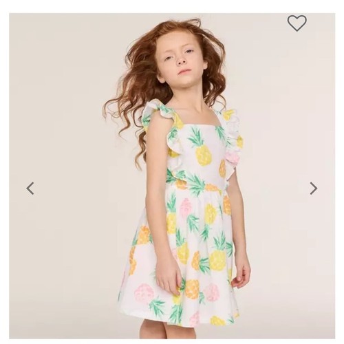Janie and Jack The Sweet Escape Pineapple Dress Size 8