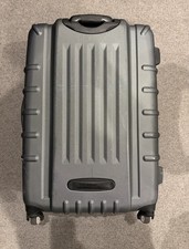 Samsonite Large Suitcase Hard Shell Spinner 4 Wheel Checked Luggage Grey Pickup 