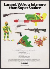 LARAMI - Original 1992 Trade AD / poster toy promo Super Soaker 200, Soakerman