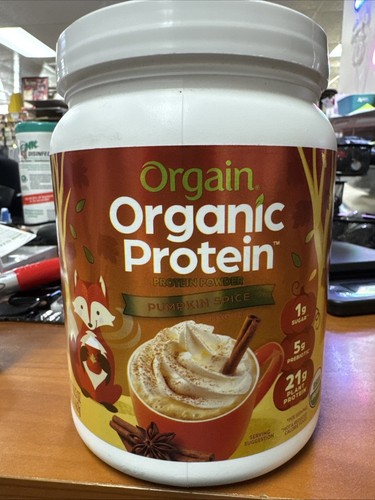 Orgain Organic Vegan Protein Powder Pumpkin Spice Seasonal Flavor - 21g of Pl... - Picture 1 of 2