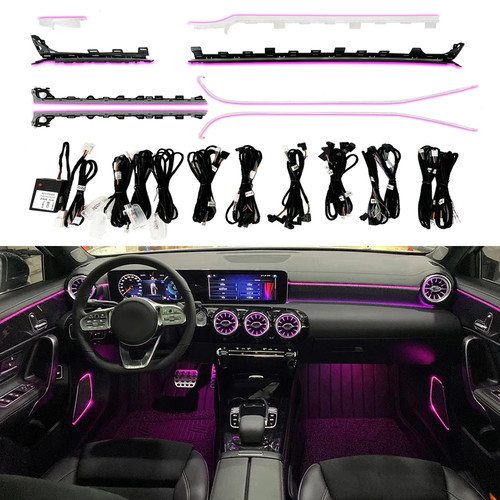 Upgrade 64 Colors Ambient Lighting for Mercedes Benz A/CLA A200 A180 W177 W118 - Picture 2 of 16