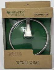 Paradise Bathworks Towel Ring Satin Nickel Shangri-La 64028