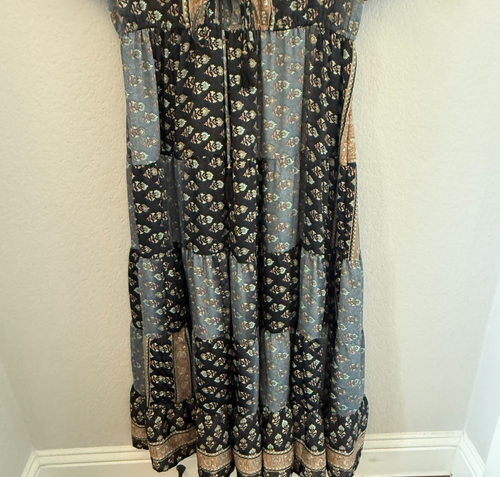 Earthbound Trading Co Boho Maxikleid XXL Blumen Patchwork Bauern Cottagecore - Bild 7 von 8