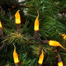 Light String Strand SILICONE DIPPED 20 count Miniature Bulbs 8ft Brown Cord Set