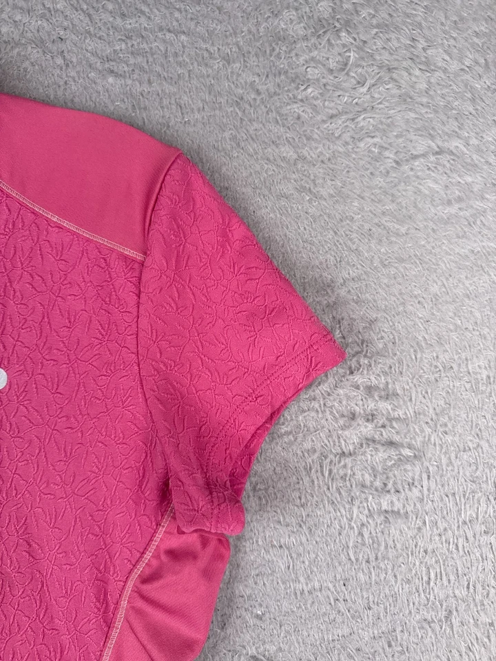 Pearl Izumi Cycling Jersey Women Small Pink Floral Short Sleeve 1/2 Zip Polyeste - Image 2 of 4