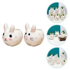 2Pcs Multi-function Flower Household Rabbit Adorable Succulent Pots