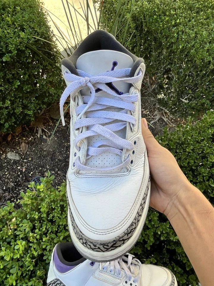 10 码 - Jordan 3 复古 Mid Dark Iris — 第 3/4 张图片