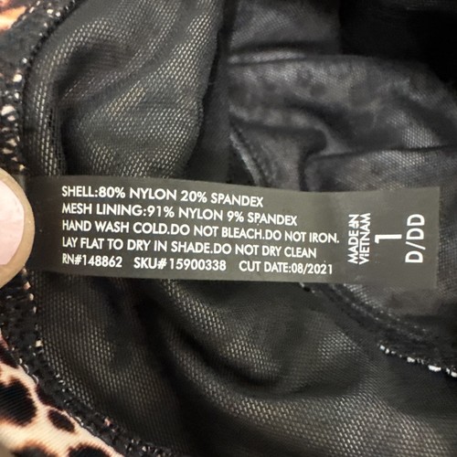 TORRID Women’s Size 1X D/DD Babydoll Swimsuit One Piece Leopard Pink Lined NWT - Picture 10 of 10