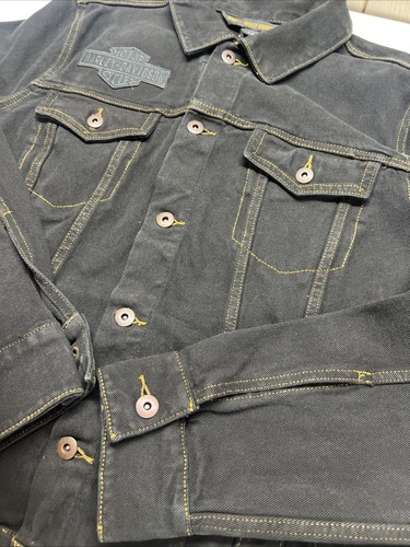 Neu mit Etikett Harley-Davidson Damen Jeansjacke mit geflügelter Applikation schwarz 2W 98593-18VW - Bild 9 von 11