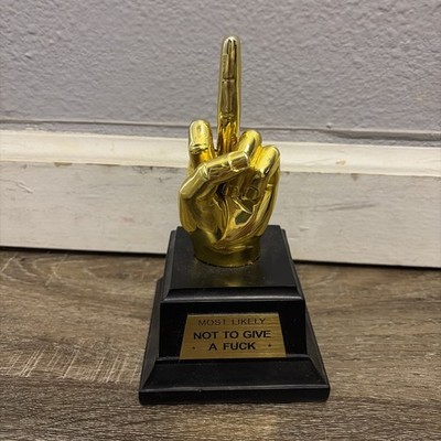Golden Middle Finger Office / Home Decor Epoxy Strong And Great Stance