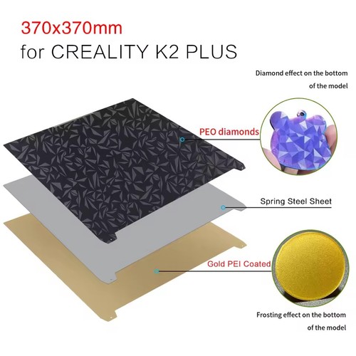 Double-Sided PEY/PEI/PET Plate Sheet For Creality K2 plus 3D Printer Accessories - Afbeelding 5 van 17