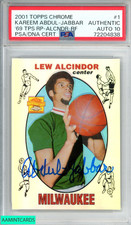 2001 TOPPS CHROME KAREEM ABDUL-JABBAR #1 1969 ROOKIE REPRINT REF PSA AUTO 10