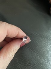 Sterling Silver And Pink Cubic Zirconia Ring