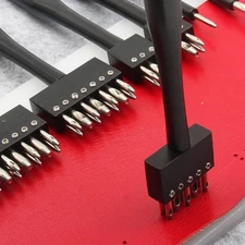 Leather Hole Punch Pricking Steel Brogue Style Stitching Chisel Tool