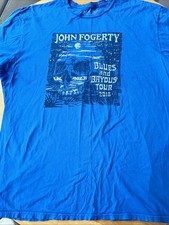 T-shirt homme John Fogerty Blues And Bayous Tour 2XL bleu avec graphisme très cool
