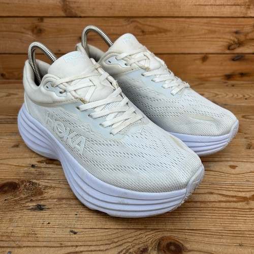 Hoka One One Turnschuhe Damen Größe UK 6 Bondi 8 weiß Straßenlauf Fitnessschuhe - Bild 3 von 13