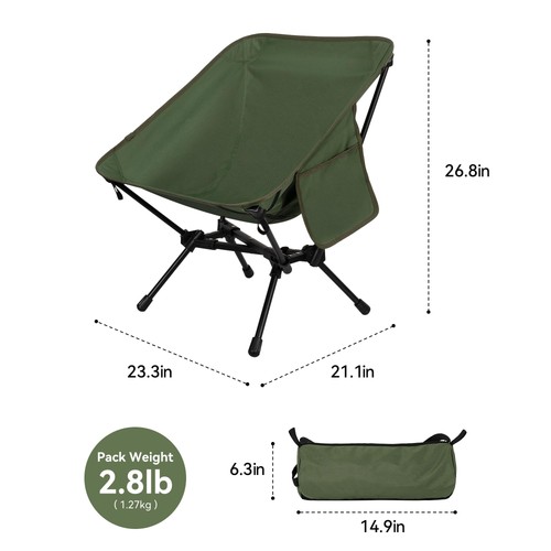 Ultraleichter Campingstuhl, Tragbarer Faltbarer Rucksackstuhl, Kompakter Camping... - Bild 2 von 6