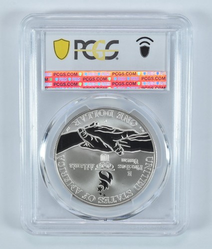 1995-P Olympic Cycling Commemorative Dollar PR69 DCAM PCGS Blue Label *7079 - Picture 2 of 5
