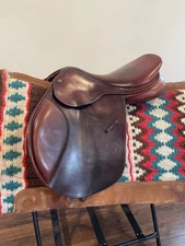 16” Bates Elevation English Jump Saddle with changeable gullet