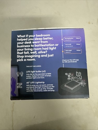LIFX Smarter Light Starter Kit 2 800lm Bulbs + 40" Lightstrip RGB A19 LED - Picture 4 of 4