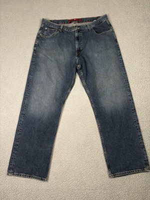 VTG Tommy Hilfiger Jeans Mens 38x30 Blue Denim Freedom Straight Leg Grunge 2003
