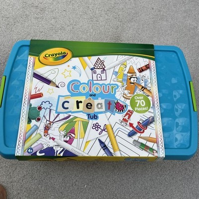 CRAYOLA COLOR & CREATE TUB INKL. BUNTSTIFTE, MARKER, STIFTE, STIFTE, KREIDEN...
