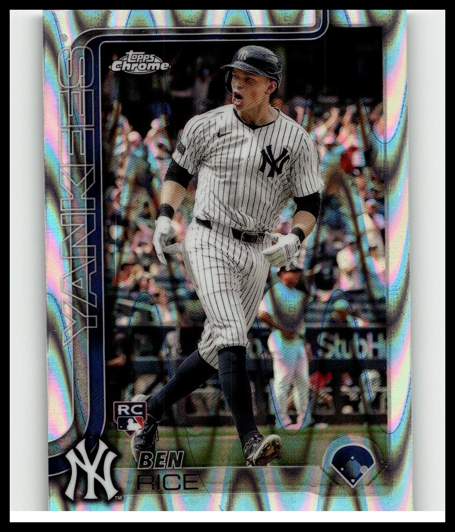 2025 Topps Chrome Raywave Refractor Ben Rice #139 Yankees RC