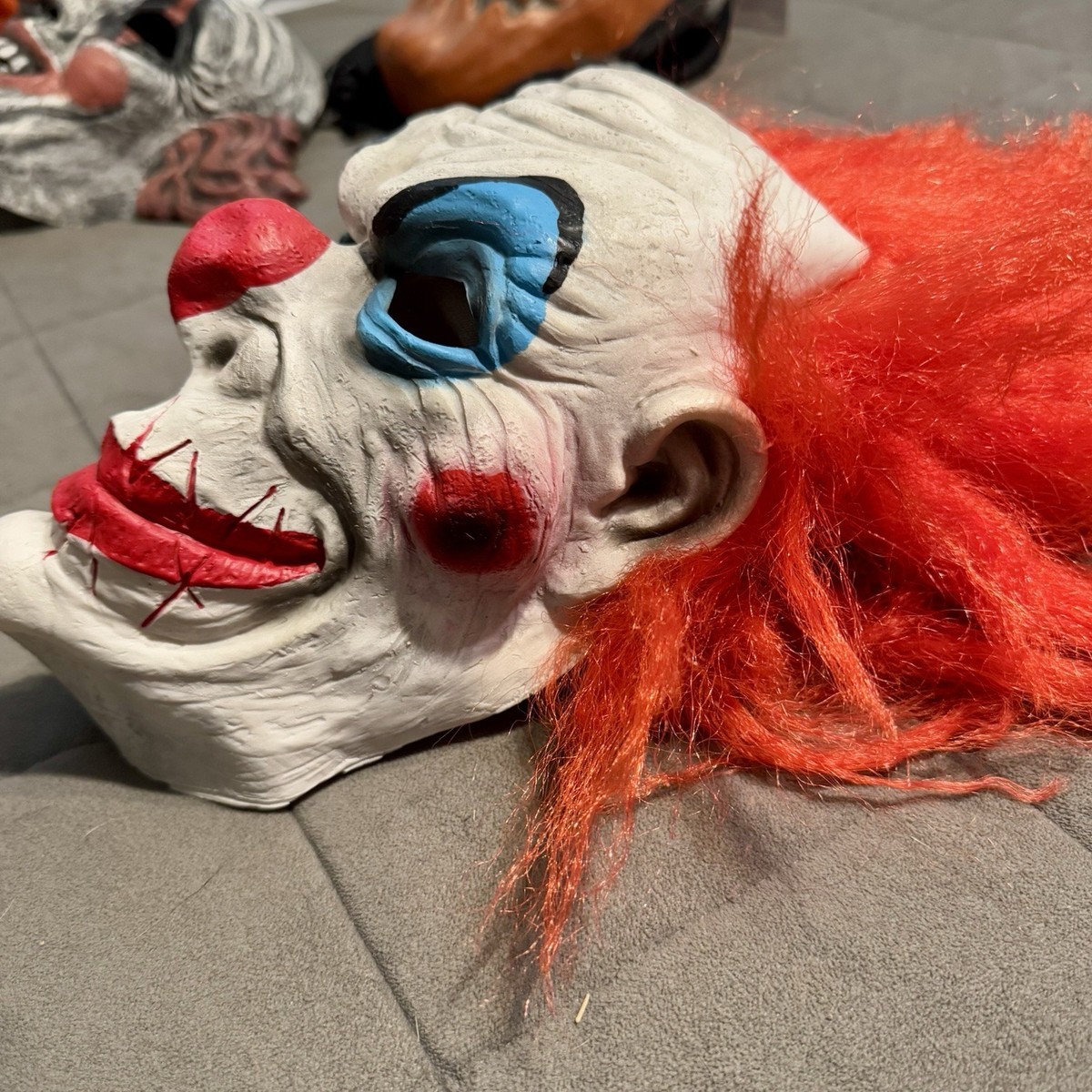 Halloween Clown Mask Lot 4 & Pumpkin LED Light Up Mask Costume Prop Mixed Set View 3