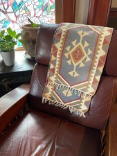 Striking Southwestern Design Woven Cotton Tab...