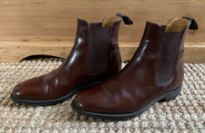 Loake Shoemakers Mens Chestnut Brown Leather 290T Classic Chelsea Boots UK 8