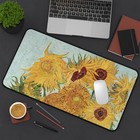 Vincent Van Gogh Vase Twelve Sunflowers Masterpiece Desk Mat Mouse Pad Decor