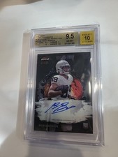 2024 Topps Finest Brock Bowers Black Geometic Auto 23/25 RC BGS 9.5 Raiders GEM!