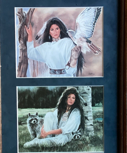 MAIJA NATIVE AMERICAN FRAMED TRILOGY CLOSE ENCOUNTER DREAM MAKERS FREE SPIRITS - Picture 3 of 21