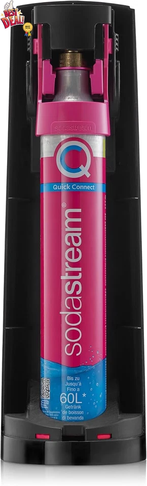 TERRA Black Sparkling Water Maker with CO2, Reusable Bottle – Stylish Kitchen - image 3 of 4